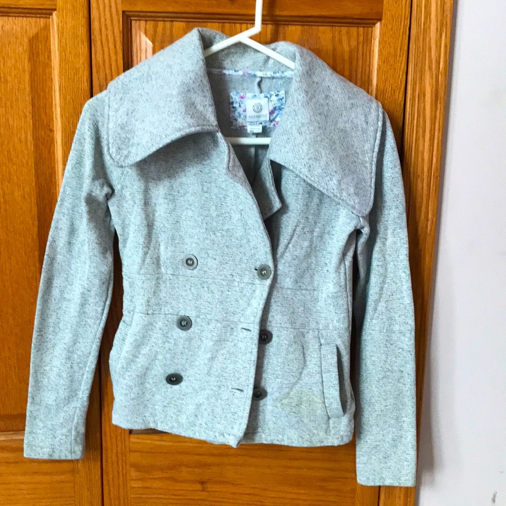Element jersey knit blazer style jacket. Size XS. Double breasted with pockets.